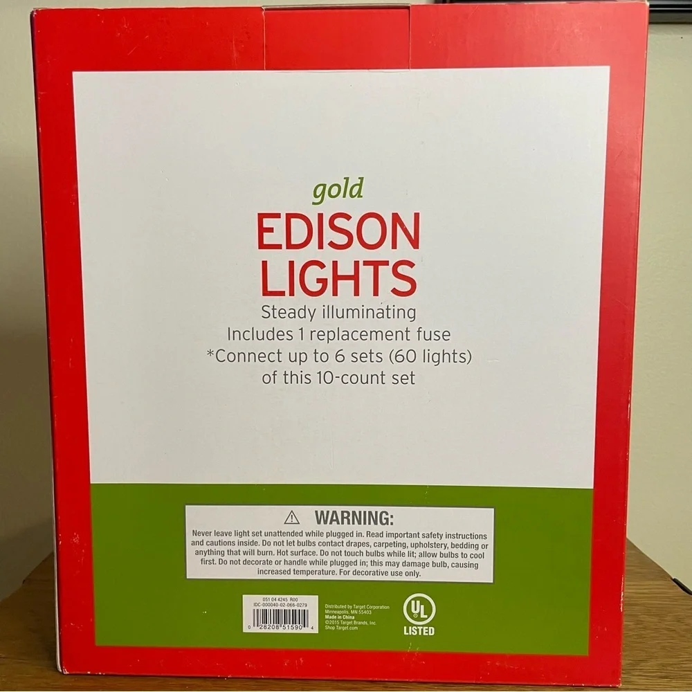 Gold Edison Lights by - Indoor/Outdoor Holiday Lighting